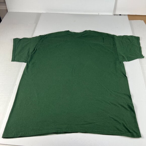 Y2K Tree Hugger Marijuana Funny Shirt Extra Large Green Faded Short Sleeve Tee - Picture 5 of 9